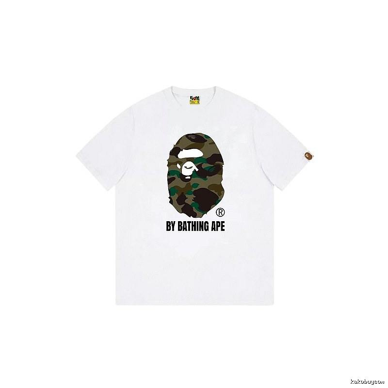 Bape camouflage-style white T-shirt