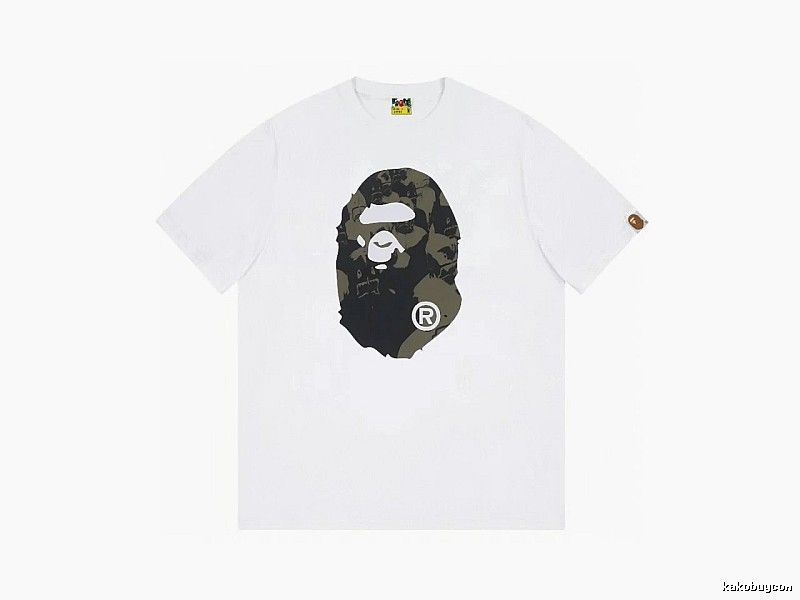 Bape camouflage style white T-shirt