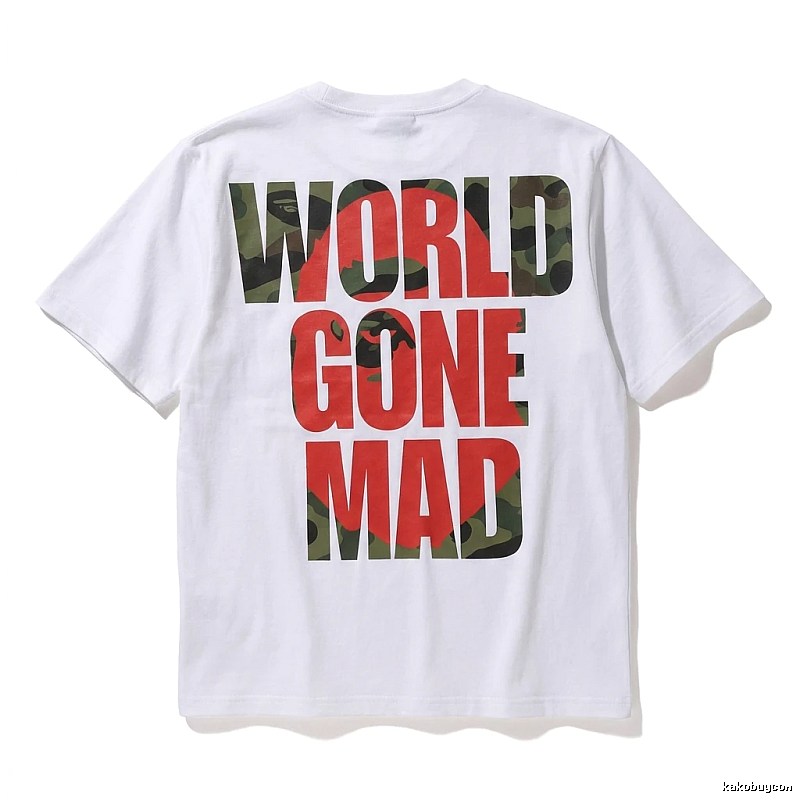 Bape camouflage style white T-shirt
