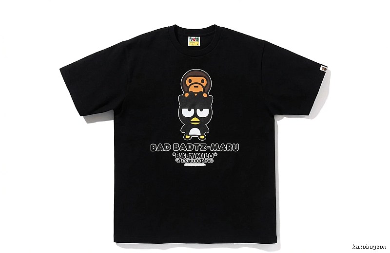 Bape Cartoon Trendy and Cool Style Black T-shirt