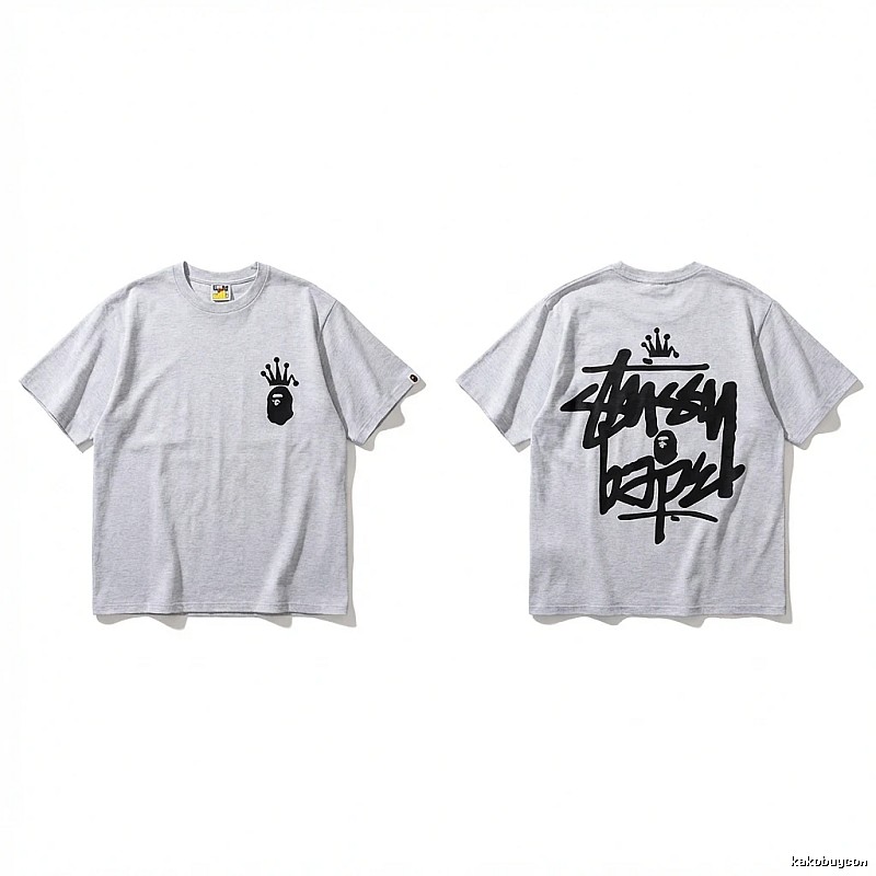 Bape Crown Trendy and Cool Style White T-shirt