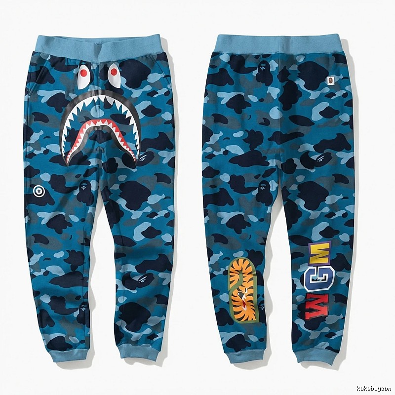Bape shark camouflage style sweatpants