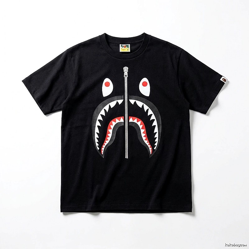 Bape Shark series black short-sleeved shirt