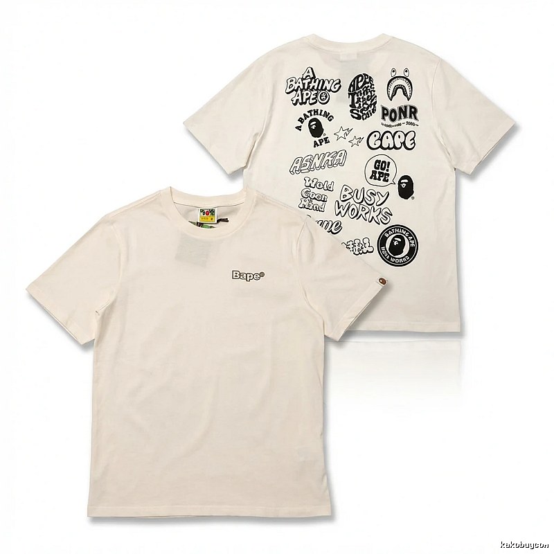 Bape trendy style white T-shirt