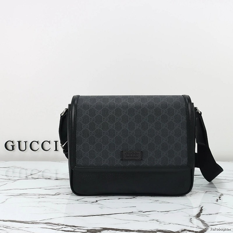 Black GG Messenger Gucci Messenger Bag for Photo Ready Styling