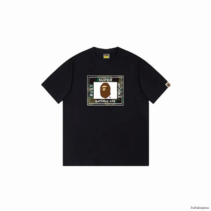 Black T-shirt with Bape ape head print