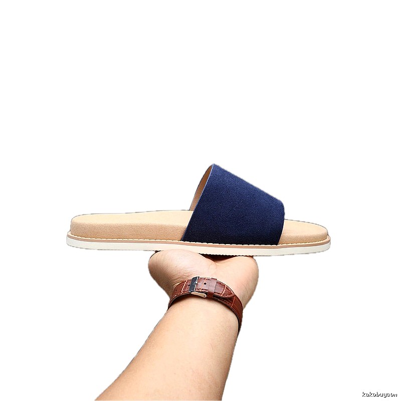 Brunello Cucinelli Casual-style Navy Blue Slides