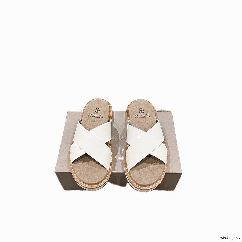 Brunello Cucinelli Casual-style White Slides
