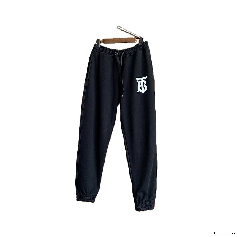 Burberry letter - printed casual black pants