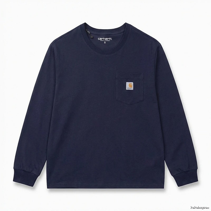 Carhartt basic simple navy long-sleeve