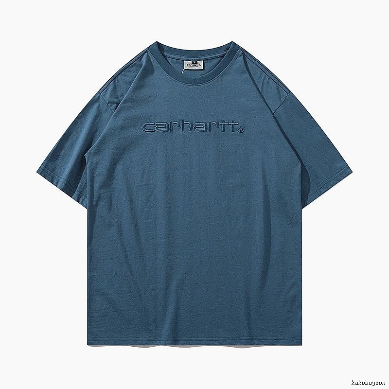Carhartt Daily Logo T-shirt Light Blue Subtle for City Outfits
