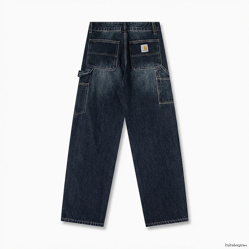 Carhartt workwear style dark denim jeans
