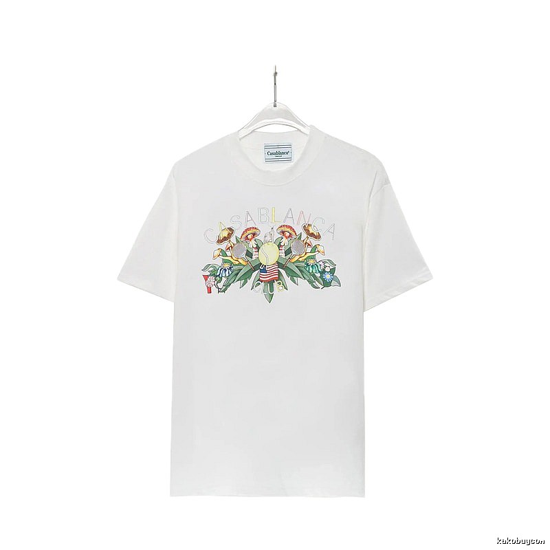 Casablanca Floral Print White T-shirt