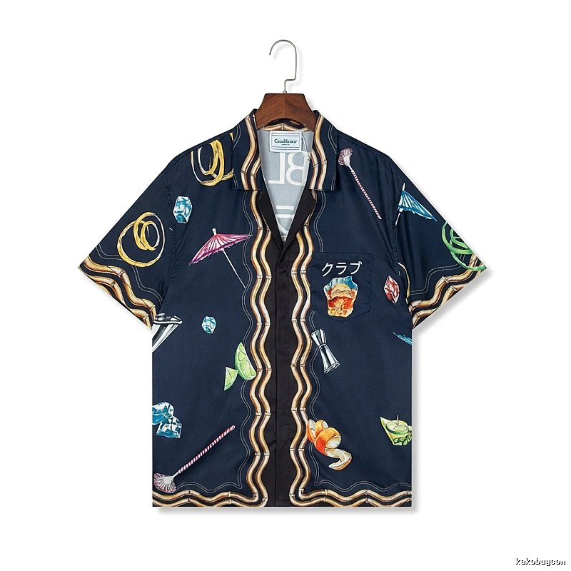 Casablanca Print Retro Short-sleeve Shirt