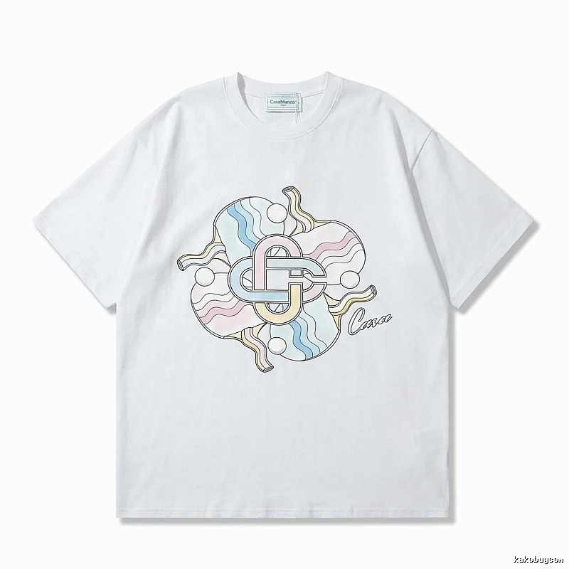 Casablanca Print Trendy White T-shirt
