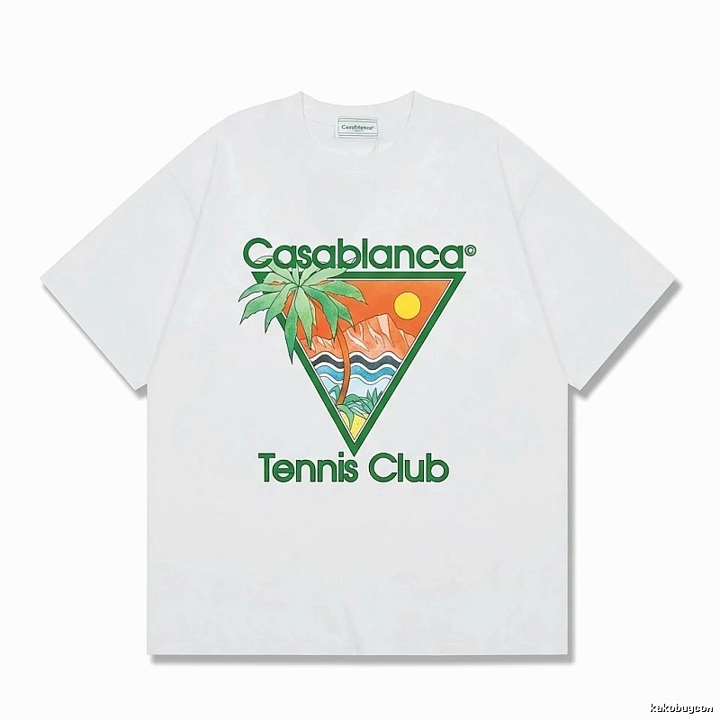 Casablanca Printed Casual White T-shirt