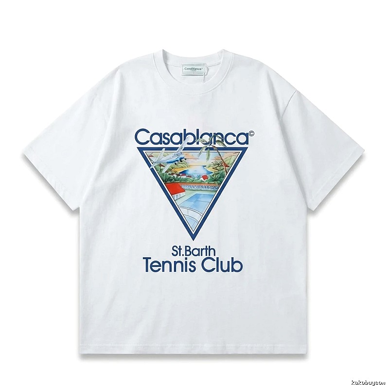 Casablanca Printed Casual White T-shirt