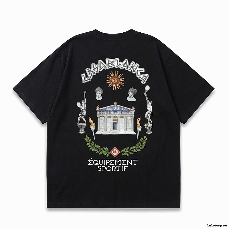 Casablanca retro style black T-shirt