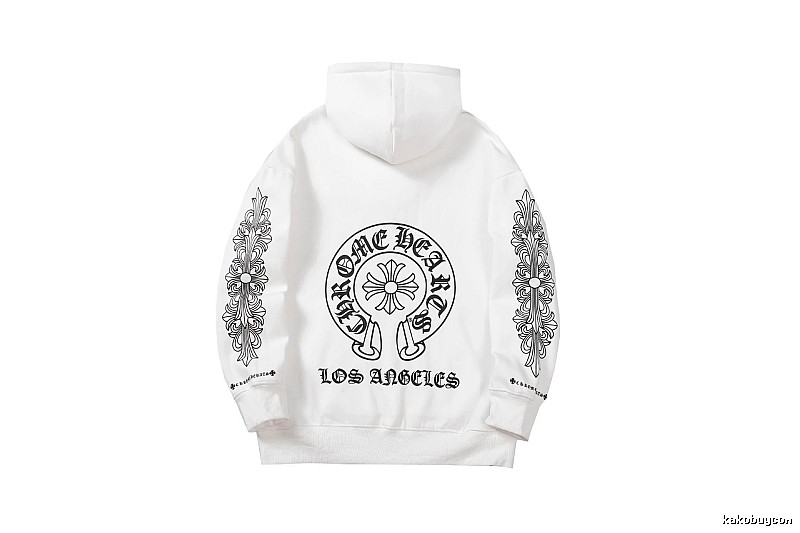 Chrome Hearts 2088-26 White Cross Graphic Hoodie Weekend Wear