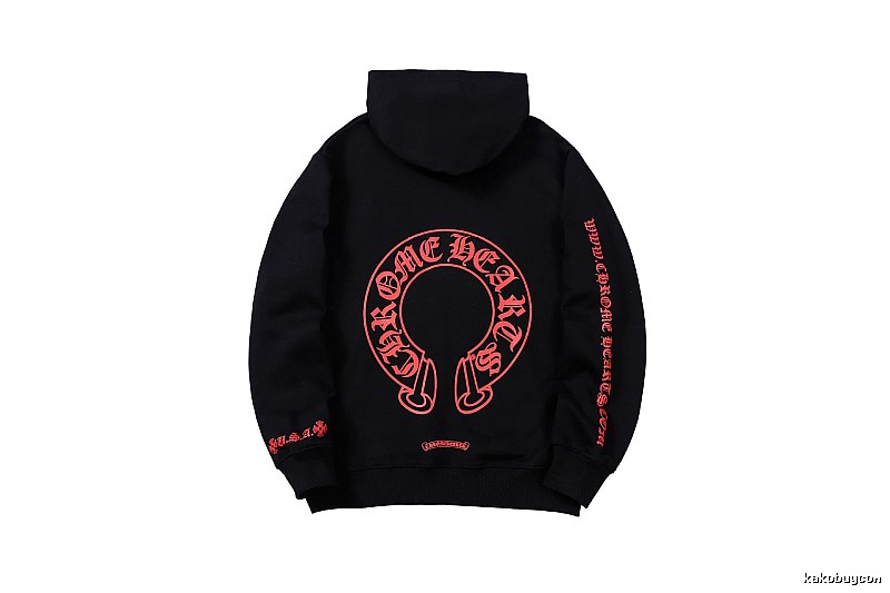 Chrome Hearts Casual Cross graphic hoodie Black Blue Cross for Comfortable Styling