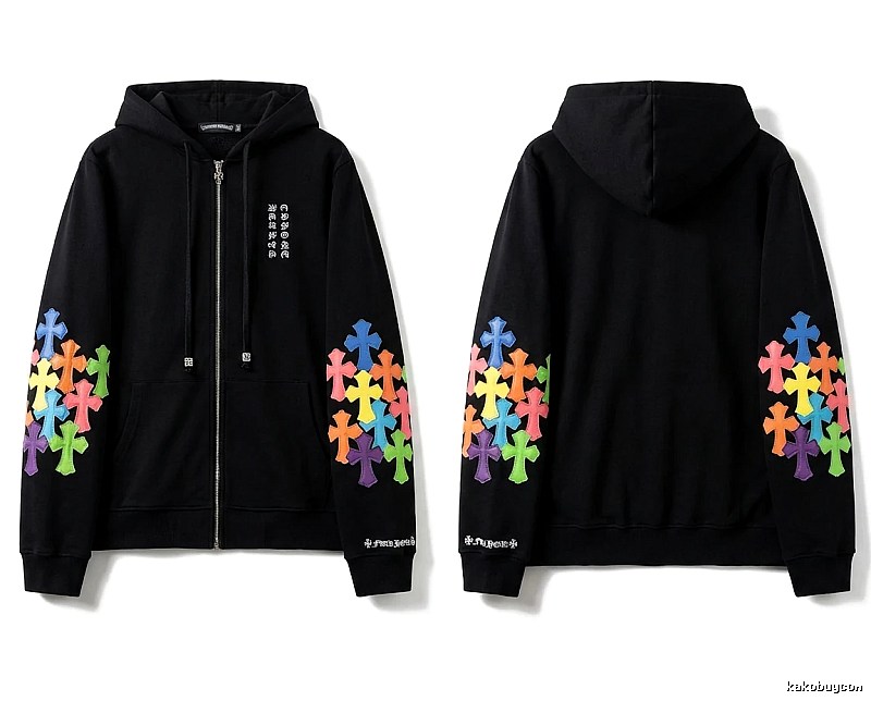Chrome Hearts Colorful Cross Style Black Sweatshirt