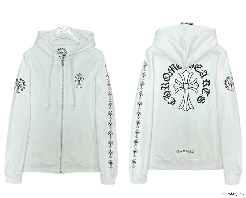 Chrome Hearts Cross Cool Style White Hoodie