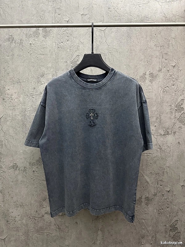 Chrome Hearts Cross Retro Style Gray T-shirt