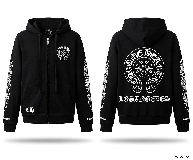 Chrome Hearts dark style black cardigan
