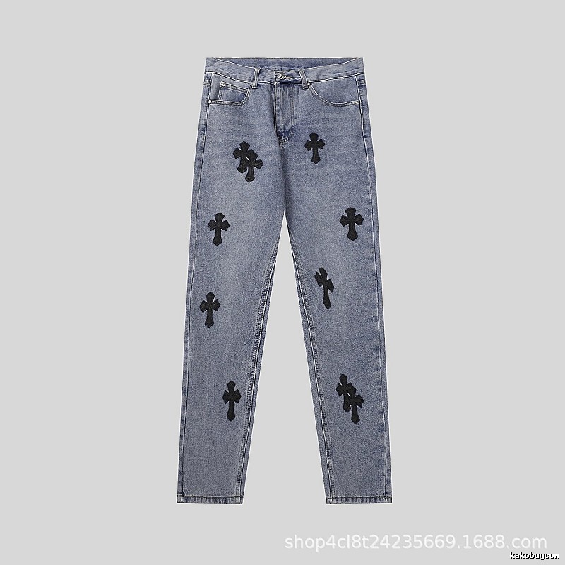 Chrome Hearts Gift Ready Graphic jeans Light Denim Jeans with Standout Detail
