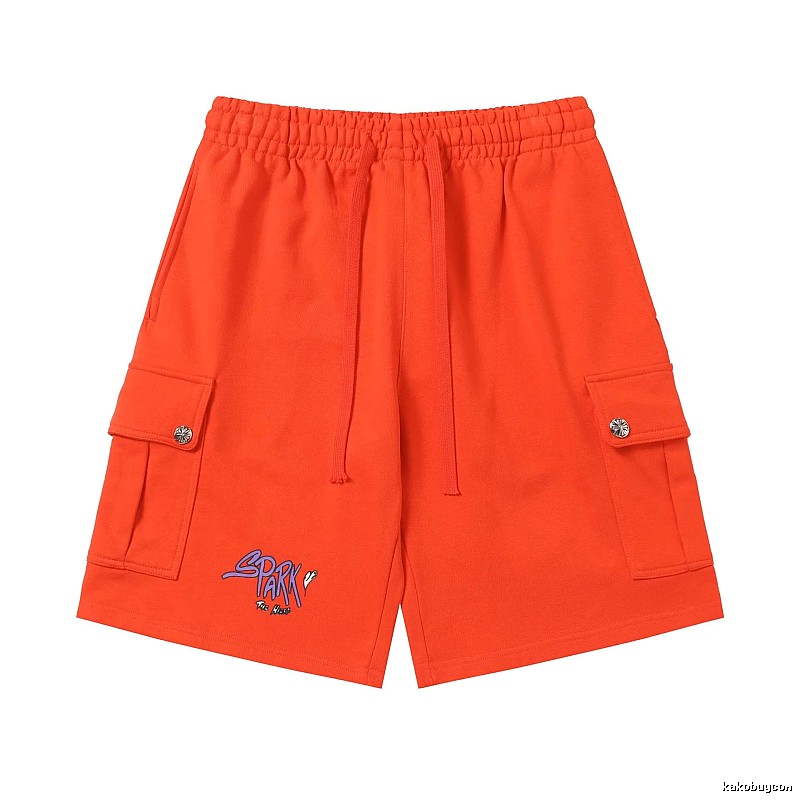Chrome Hearts orange workwear-style shorts