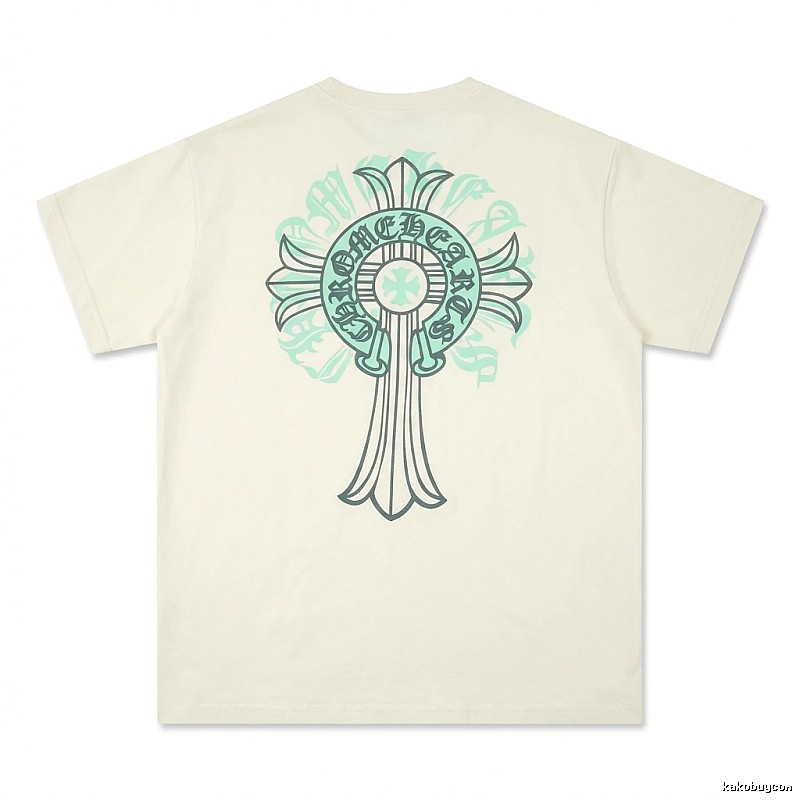 Chrome Hearts retro-style beige T-shirt