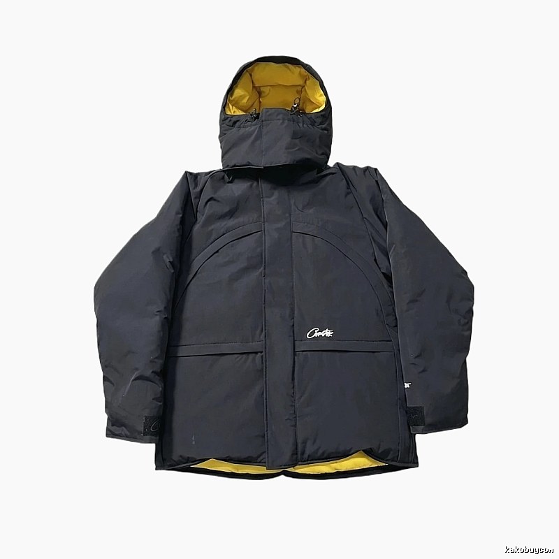 Corteiz Black Functional Style Cotton-padded Jacket