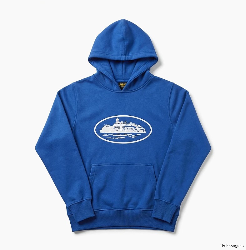 Corteiz Boat Logo Trendy Blue Sweatshirt