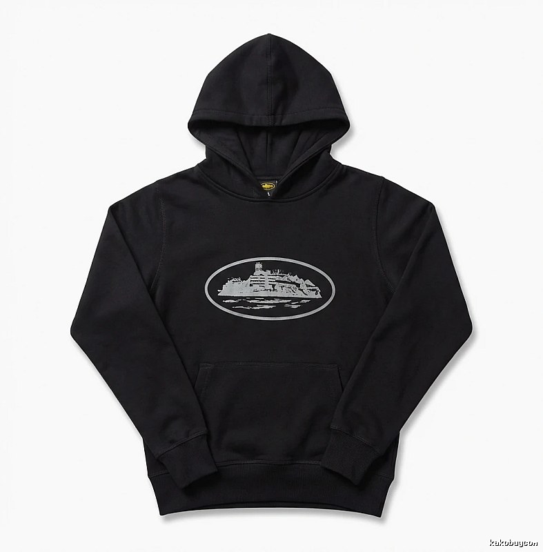 Corteiz Island Logo Minimalist Style Black Sweatshirt
