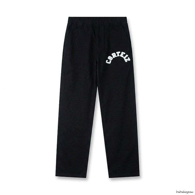 Corteiz retro-style black trousers