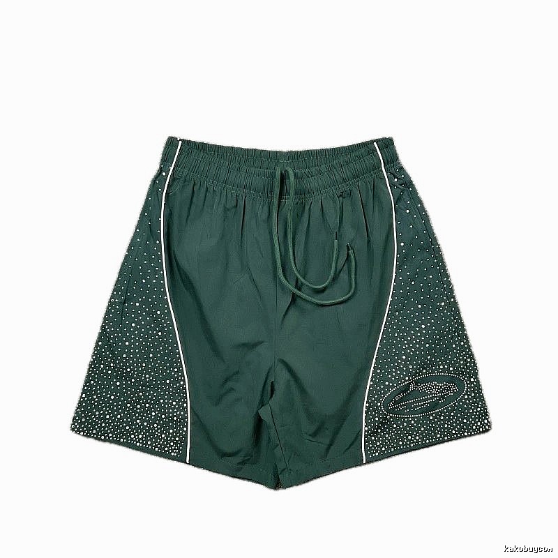Corteiz Starry Street Style Dark Green Shorts