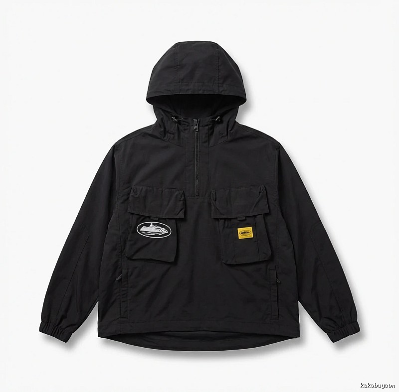 Corteiz Workwear Style Black Jacket