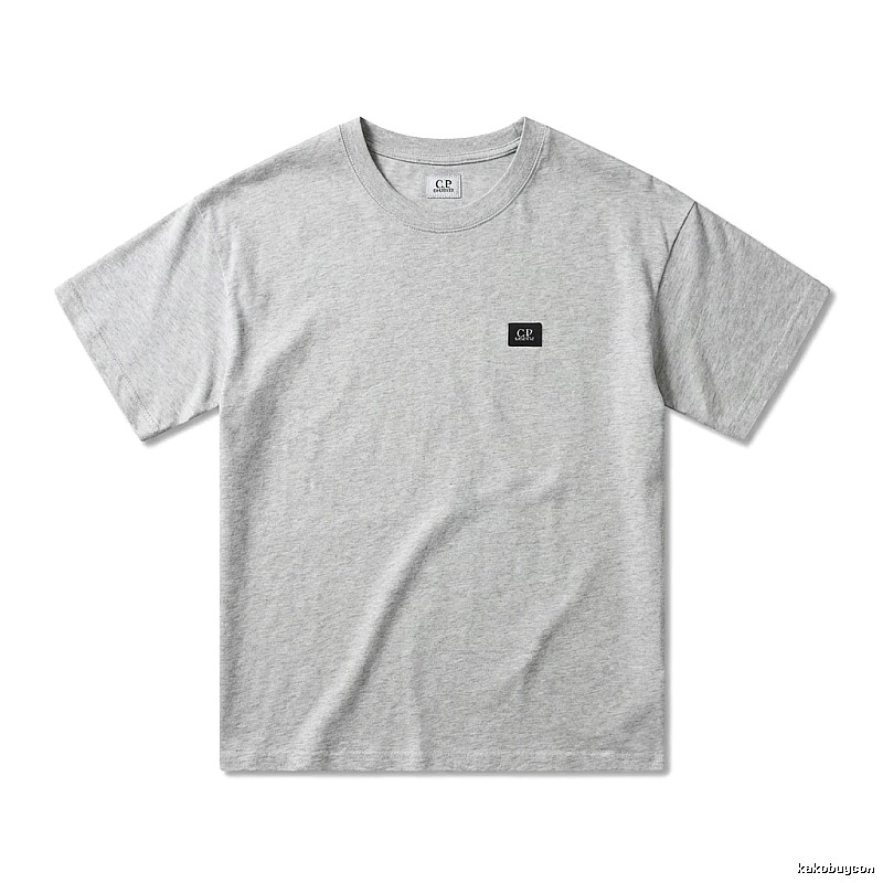C.P. Trendy Brand Simple Style Light Gray T-shirt
