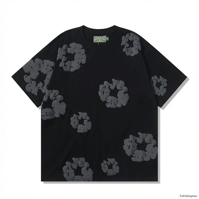 DENIM TEARS Dark Style Black Short-Sleeve