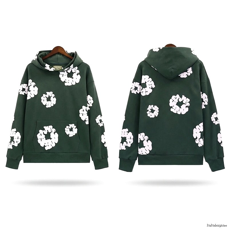 DENIM TEARS Floral Print Dark Green Sweatshirt