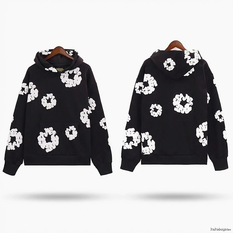DENIM TEARS Printed Trendy Cool Black Sweatshirt