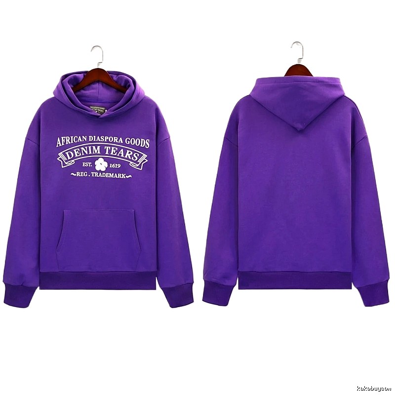 DENIM TEARS retro purple sweatshirt