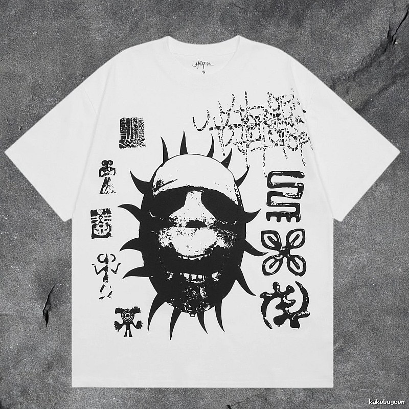 Denim Tears White Graphic T-Shirt Logo Detail