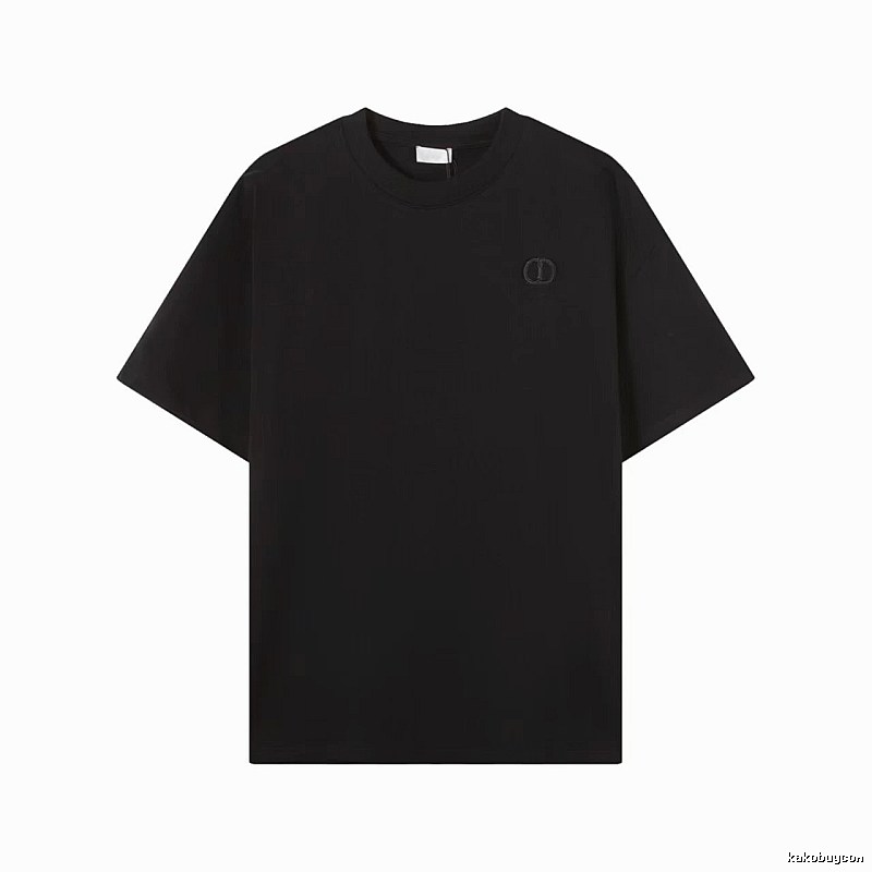 Dior Classic Collection Minimalist Style Black T-Shirt