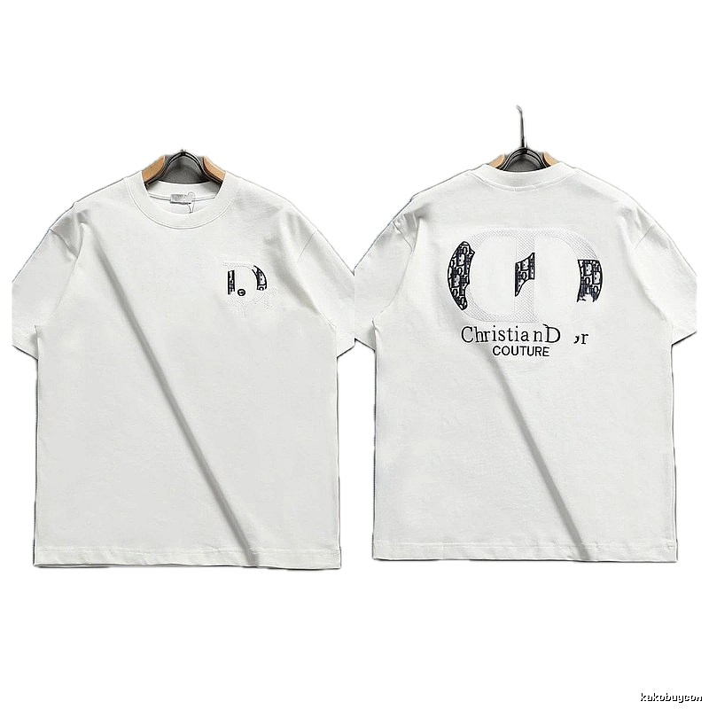 Dior Couture Monogram-style White Short-sleeve T-shirt