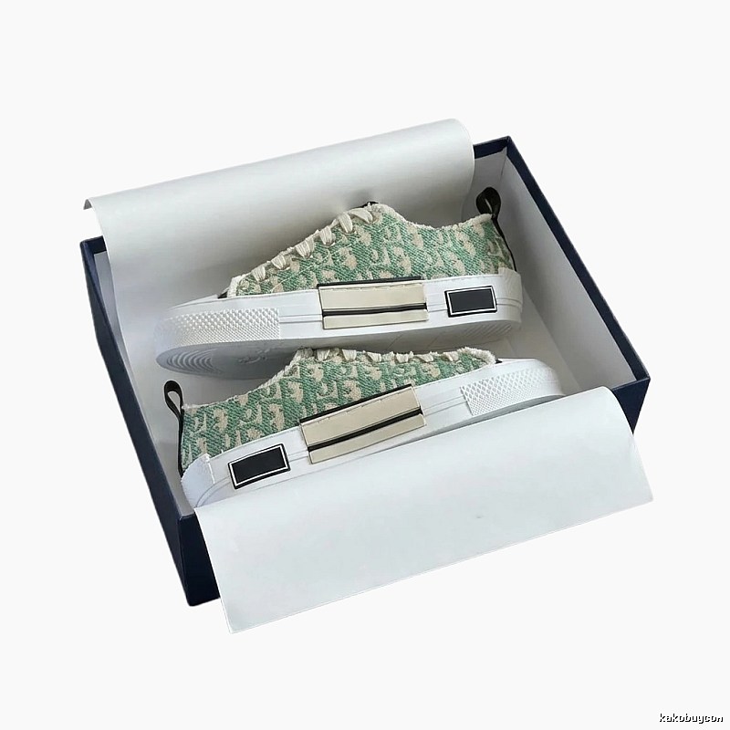 Dior letter-style green and white sneakers