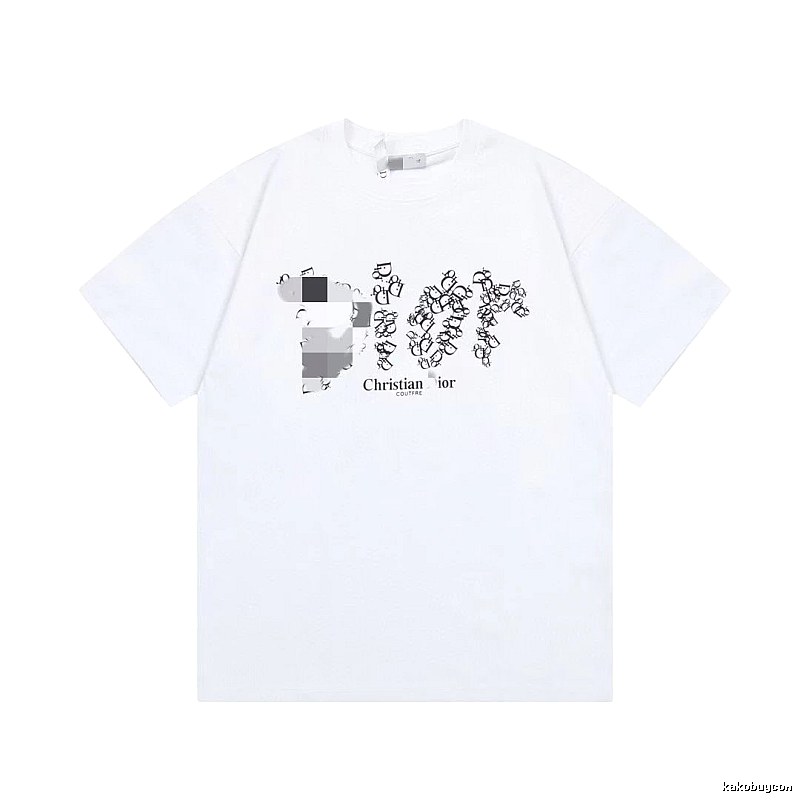 Dior Monogram All-Over Printed Trendy White T-Shirt