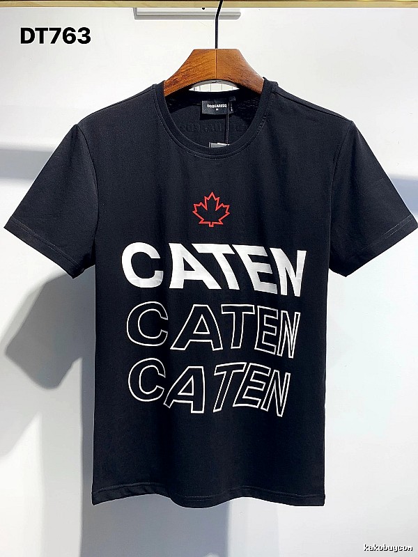 DSQ2 CATEN Printed Trendy Black T-Shirt
