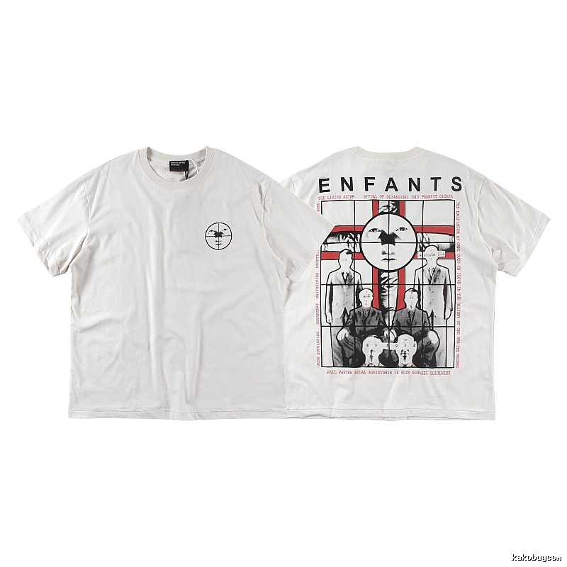 ERD Portrait Print High Street Style Off-white T-shirt