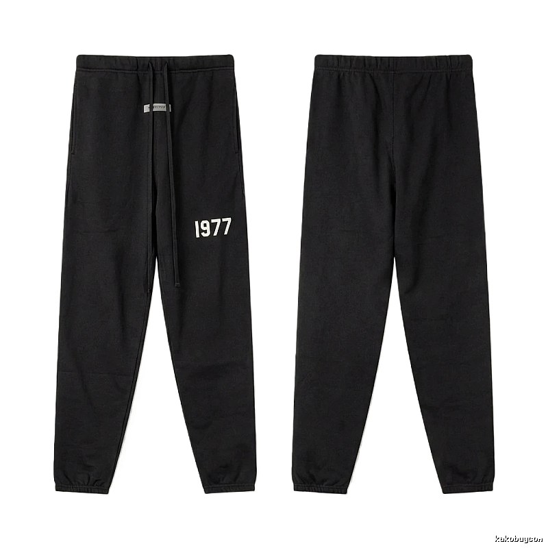 ESSENTIALS 1977 Minimalist Style Black Pants